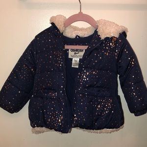 Navy puffer jacket